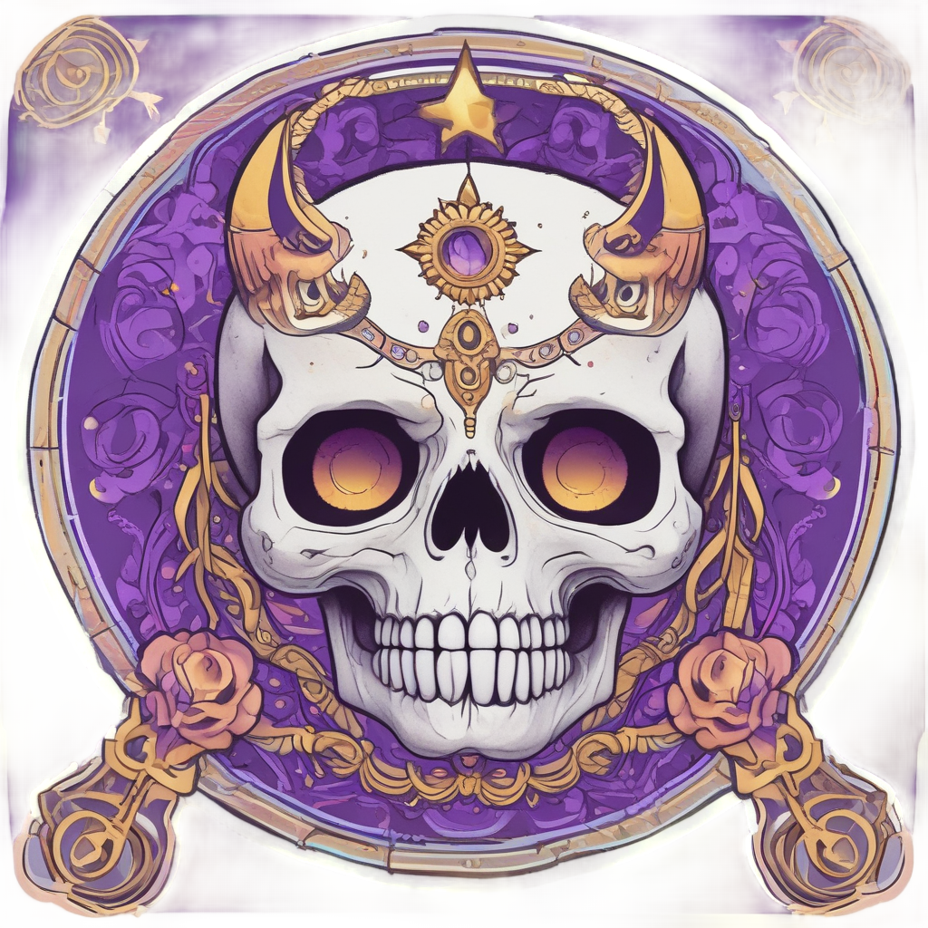 Skull with Cat Companion — cat stickers