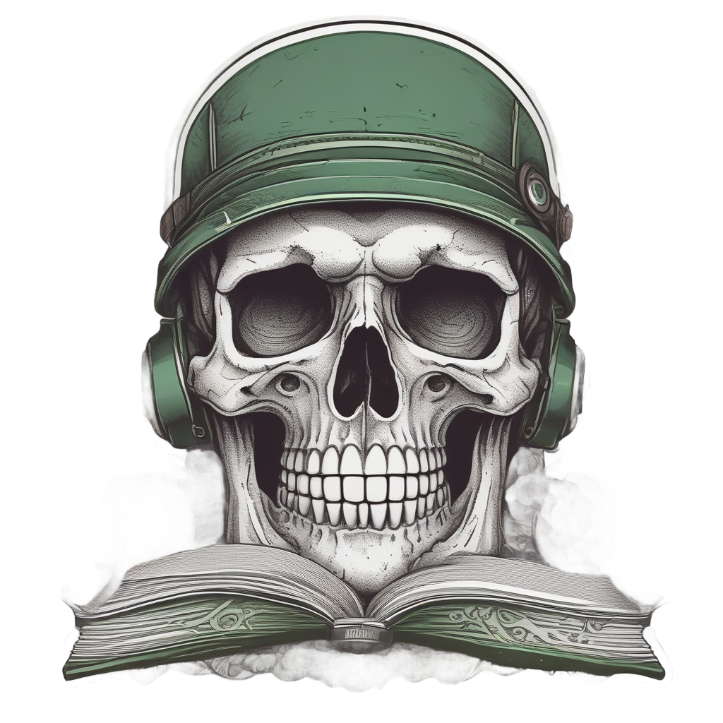 Skull with Compass Eye — minimal skull stickers