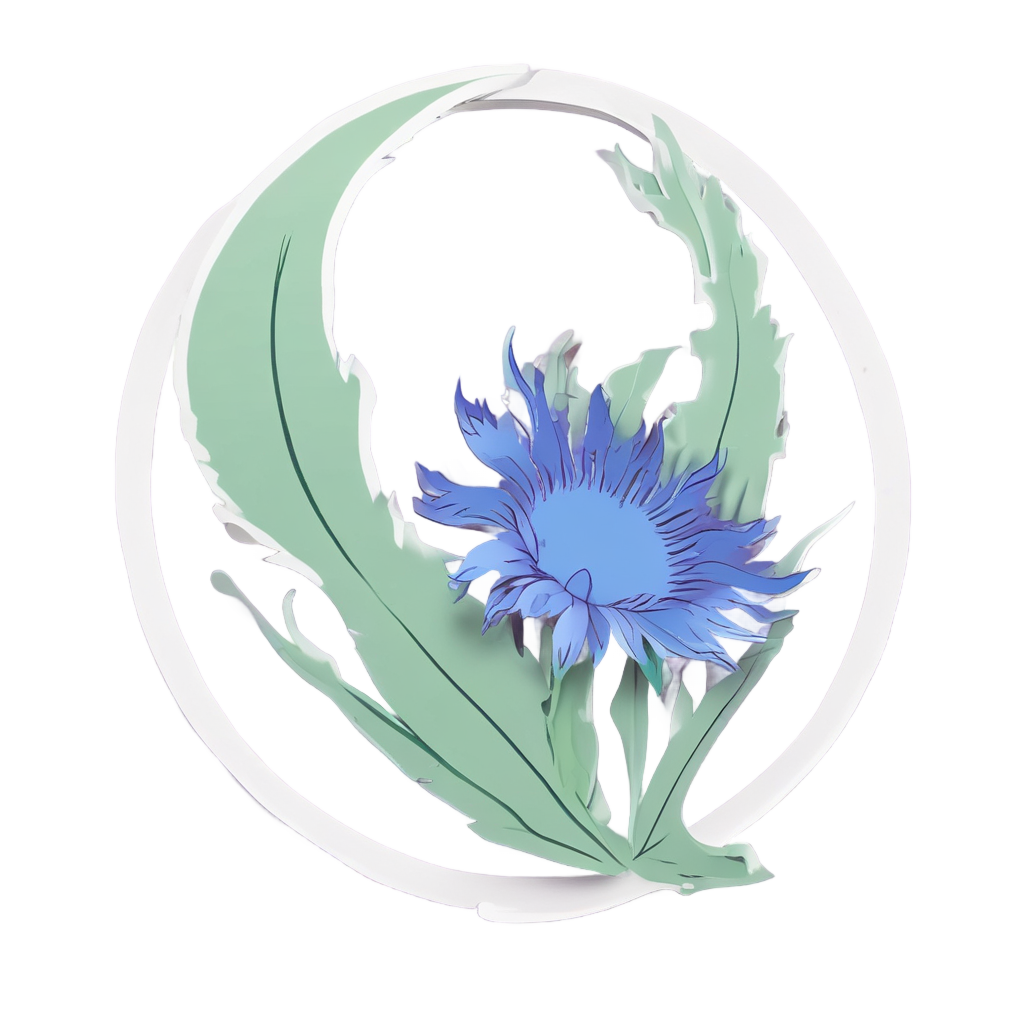 Sleeping Cornflower Bud — wildflowers stickers
