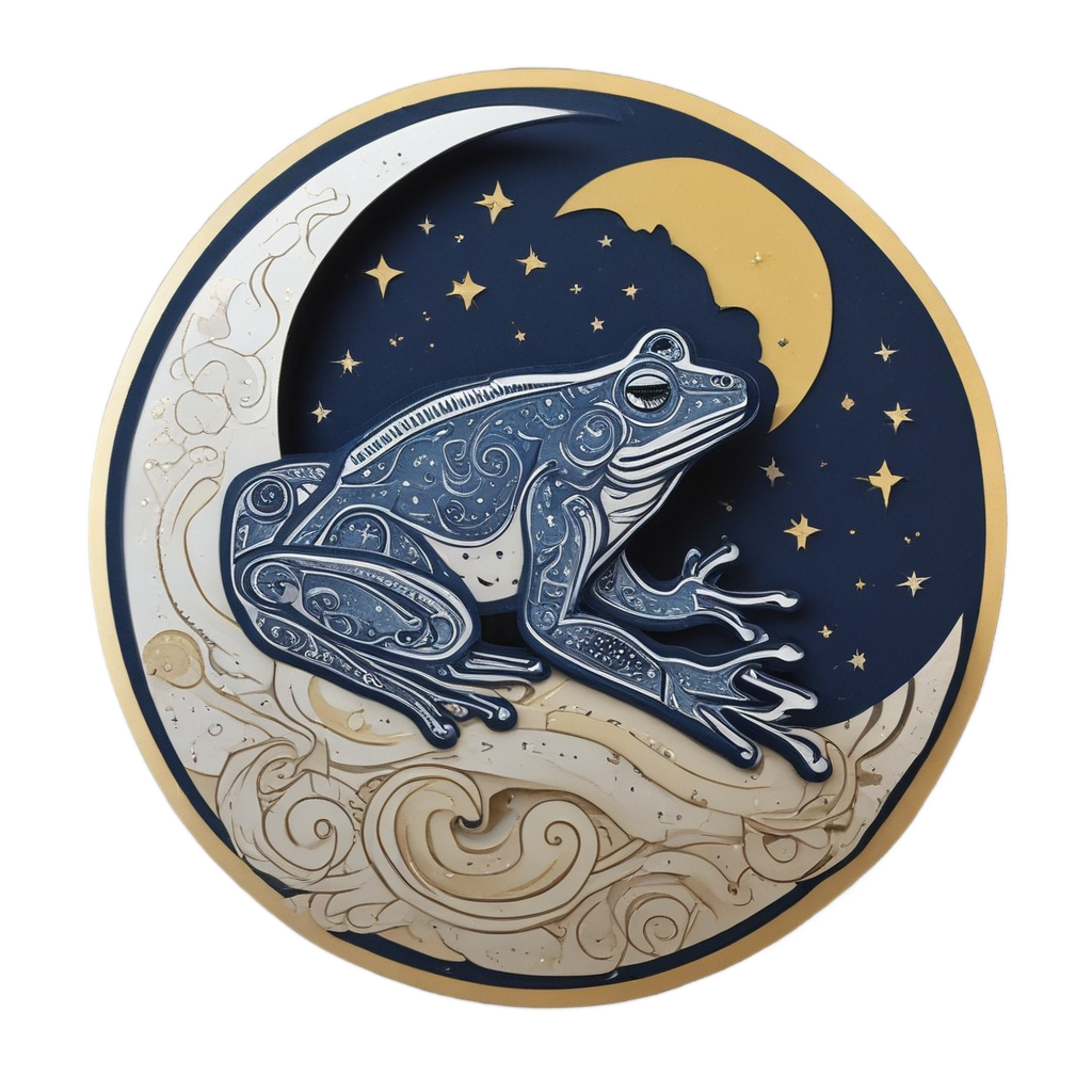 Sleeping Moon Frog — reptiles stickers