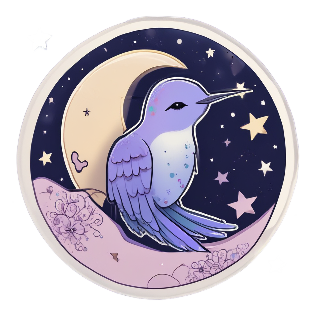 Sleeping on a Moon — birds stickers