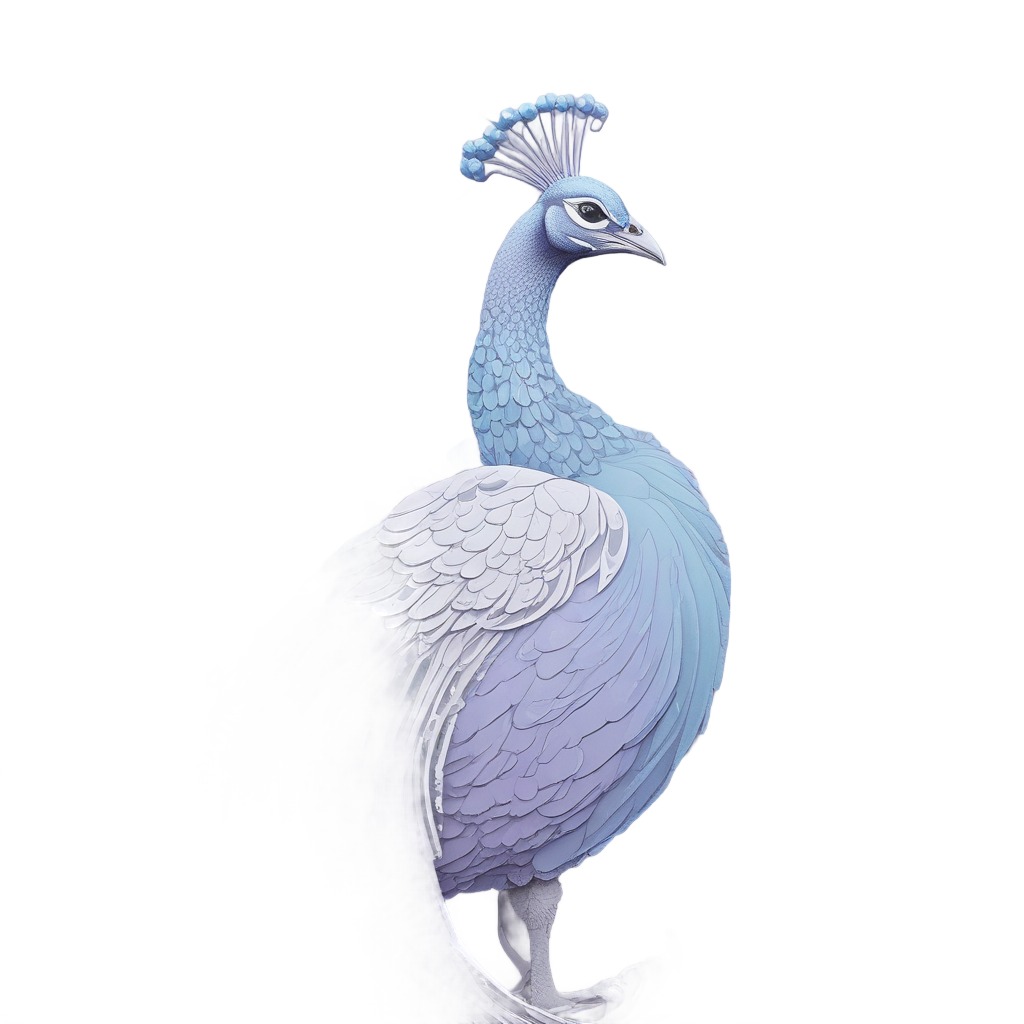 Sleeping Peacock Nestled — birds stickers