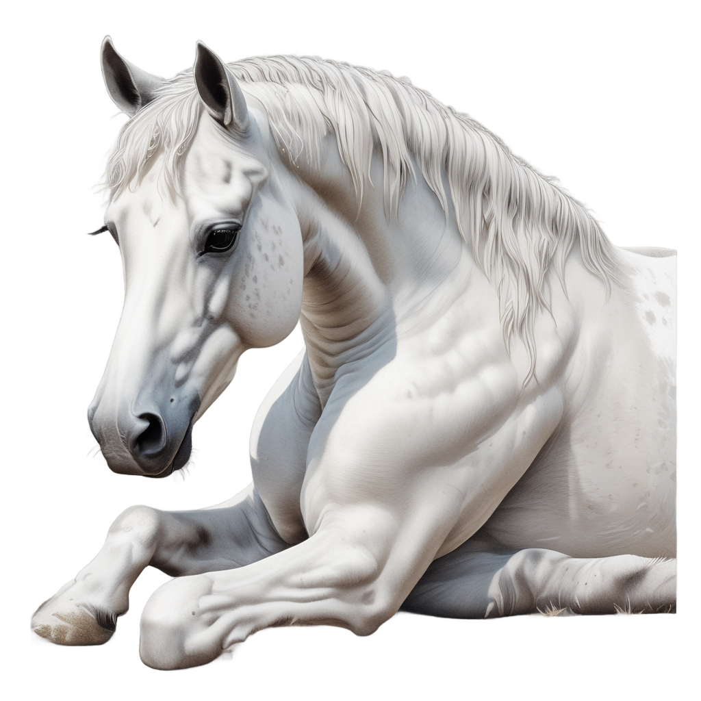 Sleeping Spotted Mare — horses stickers