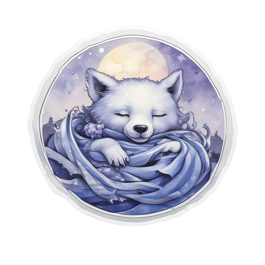 Sleepwalking Star with Blankie — celestial stickers