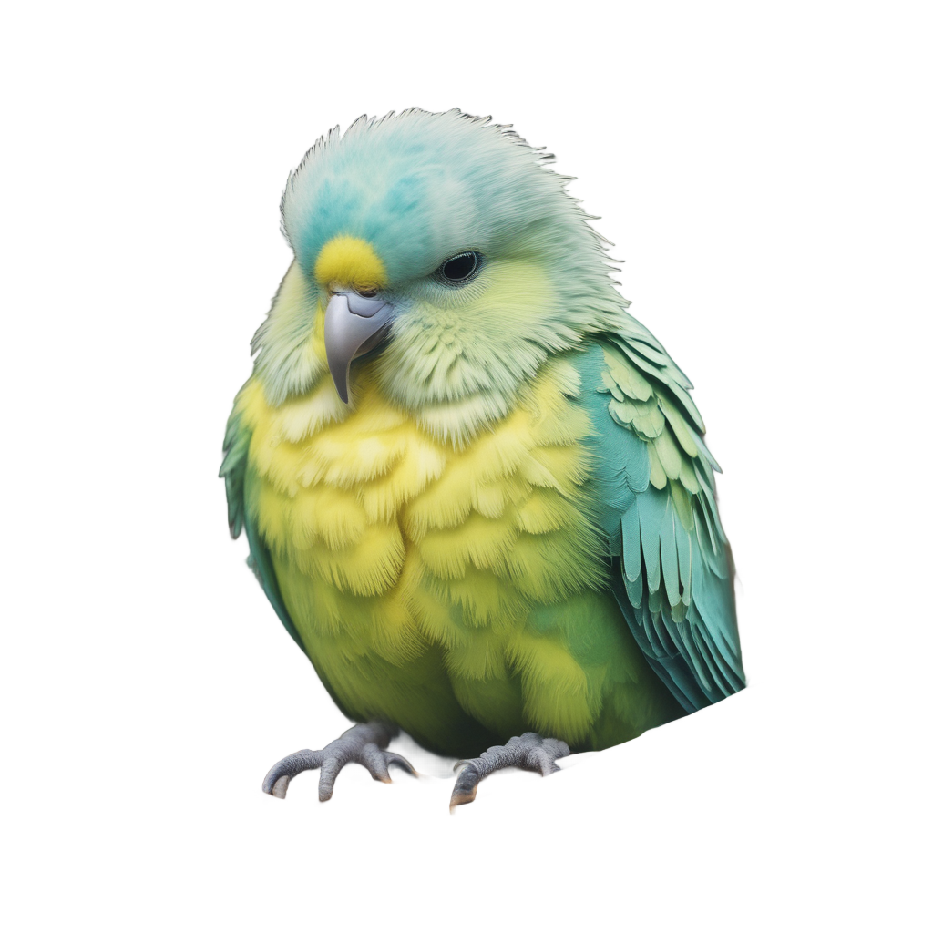 Sleepy Budgie in Nest — birds stickers