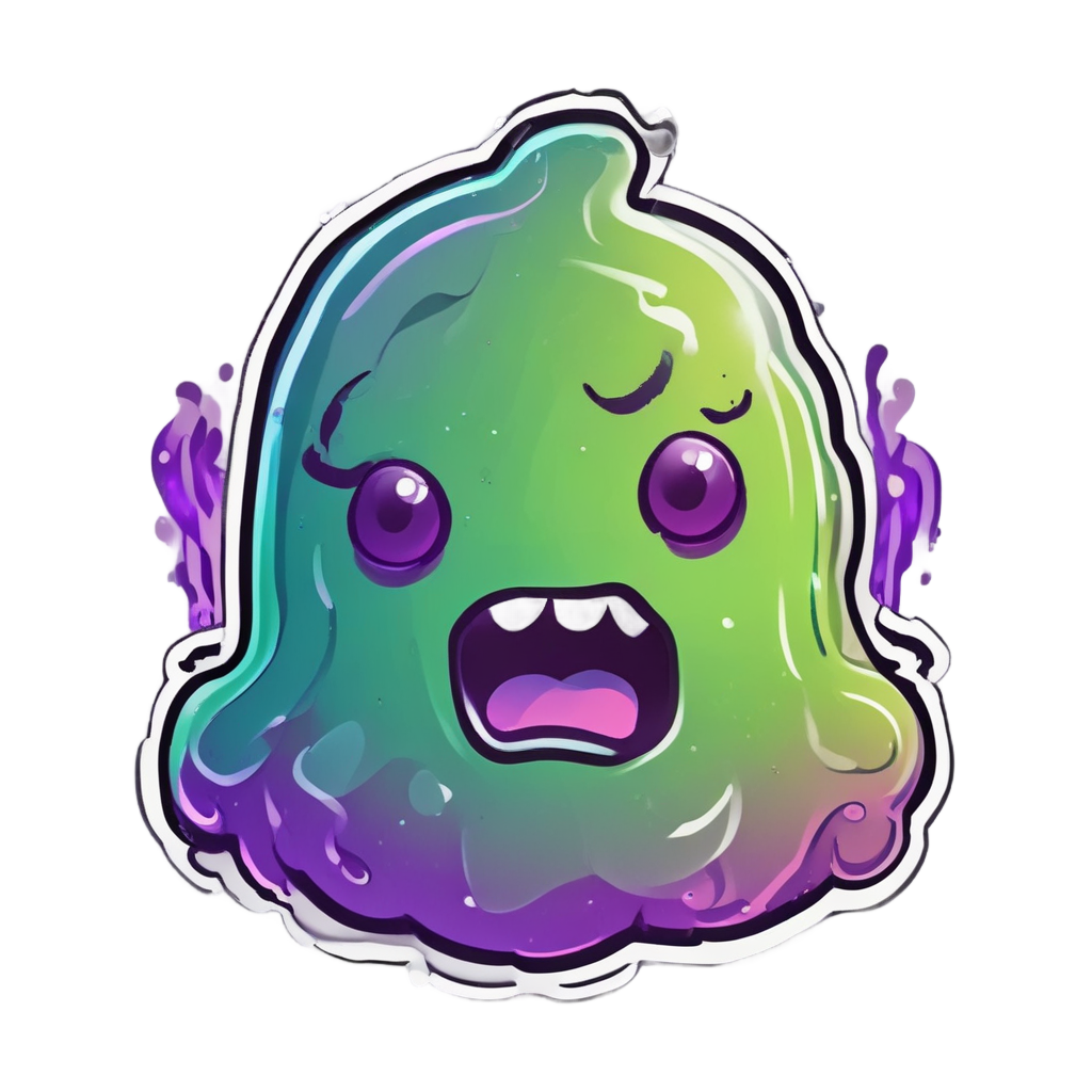 Sleepy Glowing Blob — pastel blobs stickers