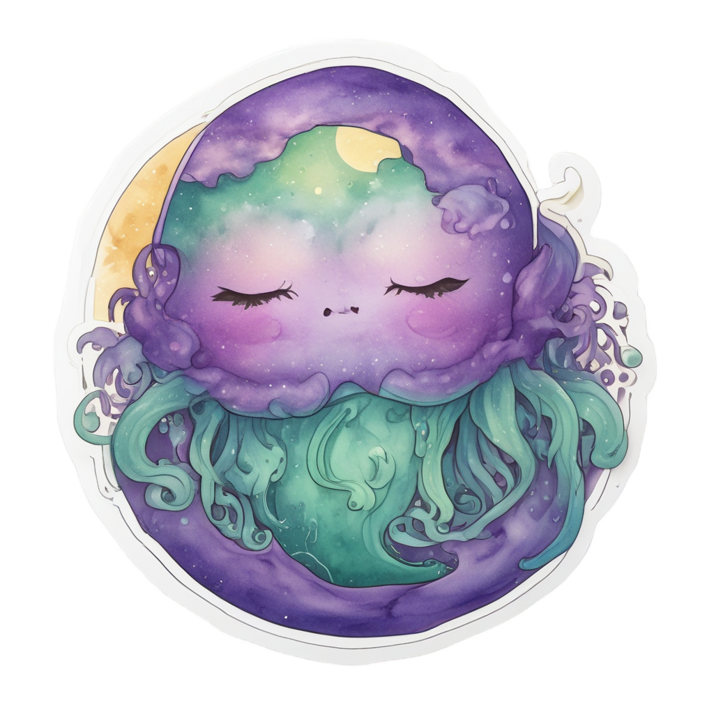 Sleepy Lavender Jelly Blob — pastel blobs stickers