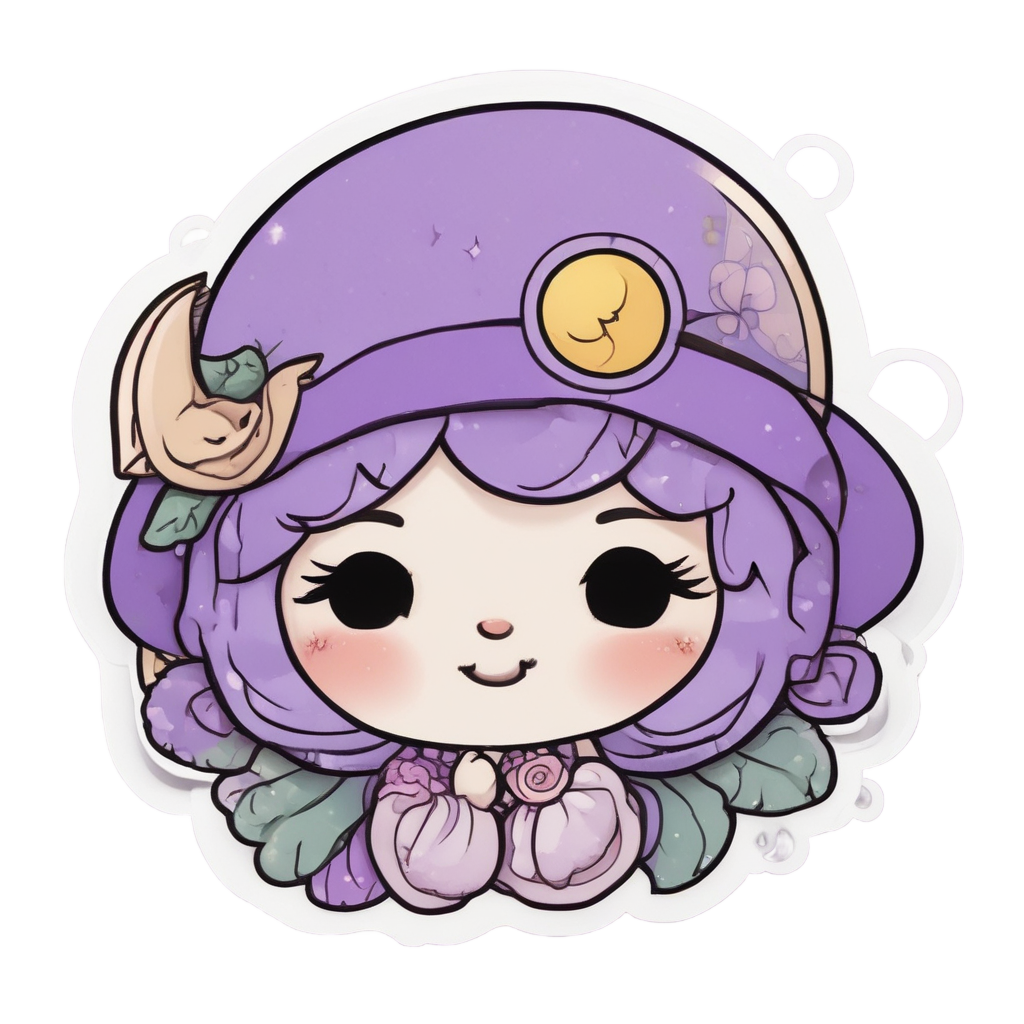 Sleepy Pansy Slumber — pressed flowers stickers