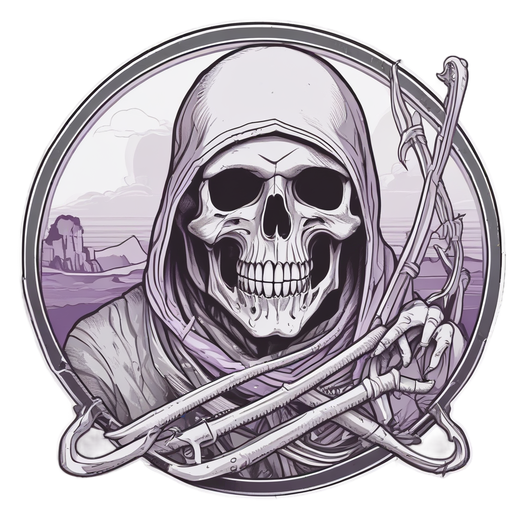 Sleepy Reaper Napping — reaper skull stickers