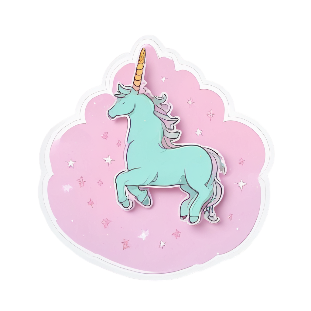 Sleepy Star Cloud Unicorn — celestial stickers