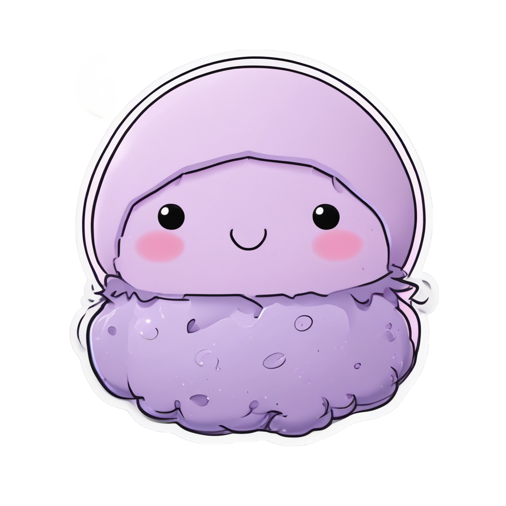 Sleepy Star Napper — pastel blobs stickers
