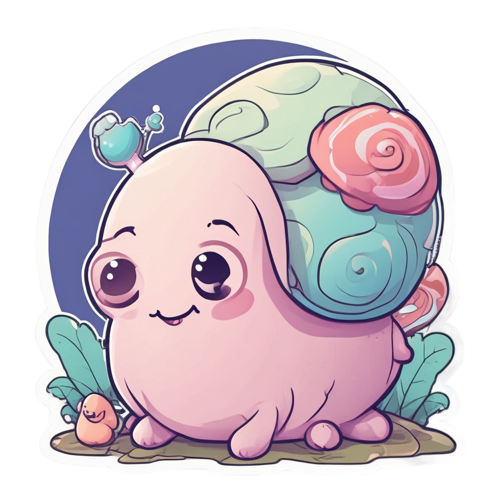 Snail Candy Joy — cottagecore mushrooms stickers
