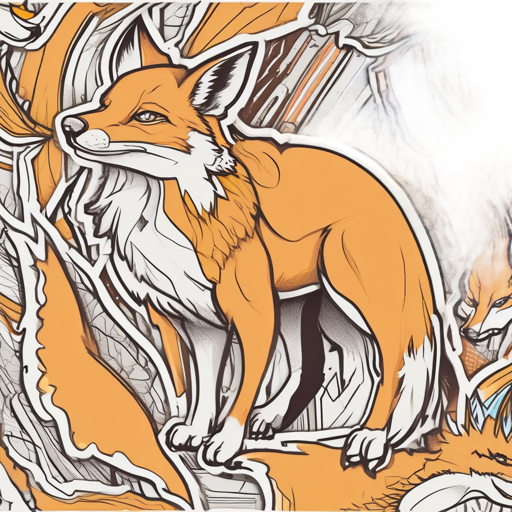 Sneaky Bolt Fox — high voltage stickers