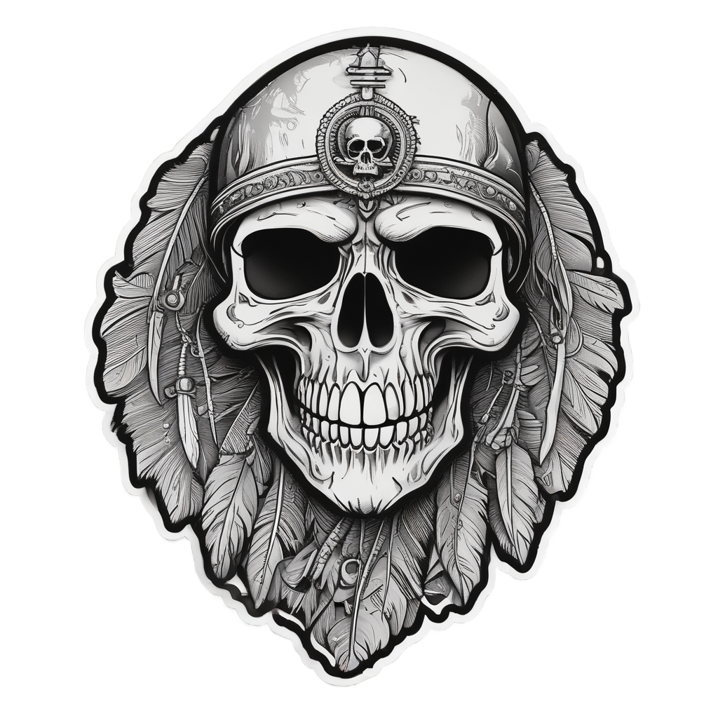 Sneaky Raven Skull — war-paint skull stickers