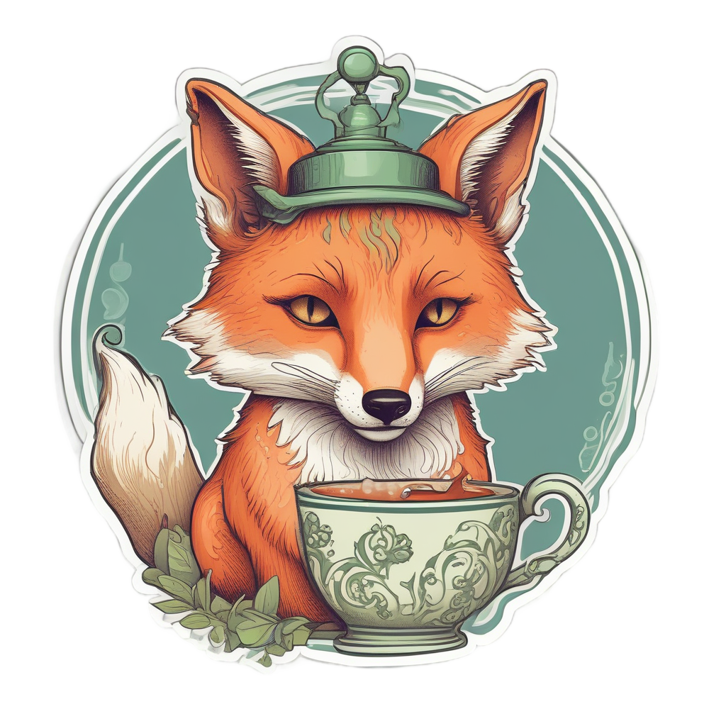 Snoring Tea Kettle — woodland nursery stickers