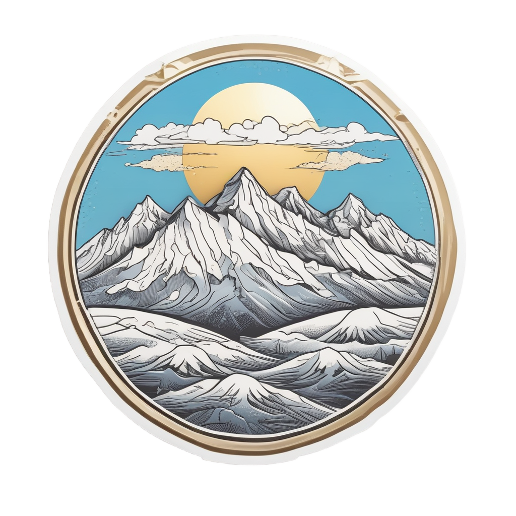 Snowcap Crest Sunrise — tactical & outdoor stickers