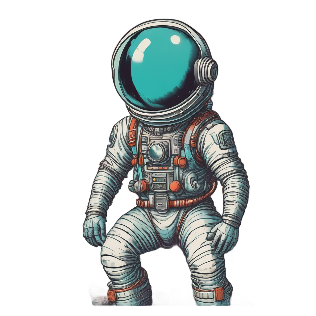 Space Age Zebra Astronaut — safari nursery stickers