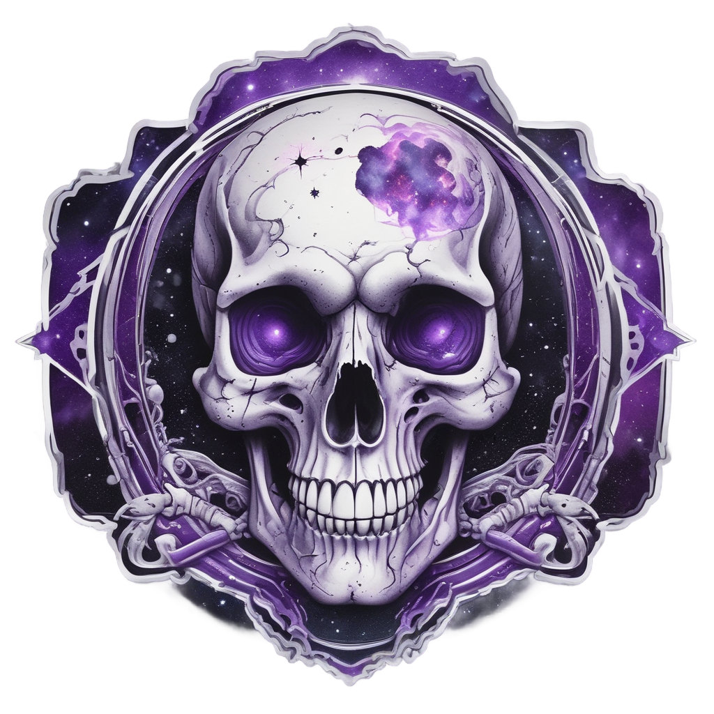 Space Bow Skull — cute skull stickers
