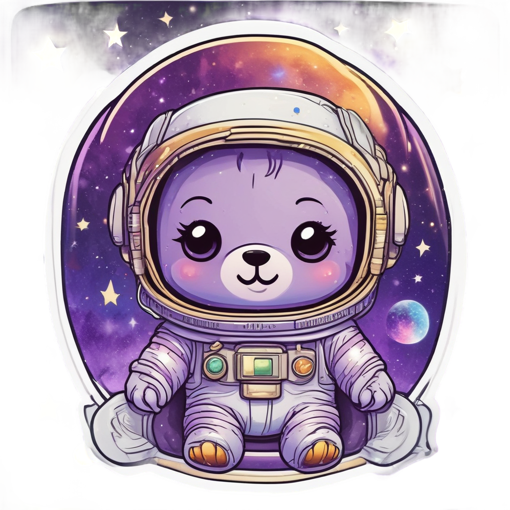Space Explorer Bear — woodland nursery stickers