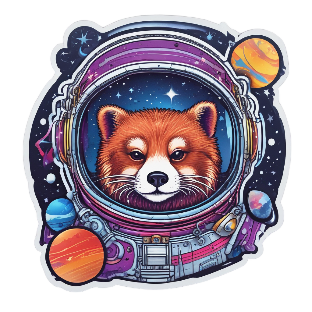 Space Red Panda Astronaut — wildlife stickers