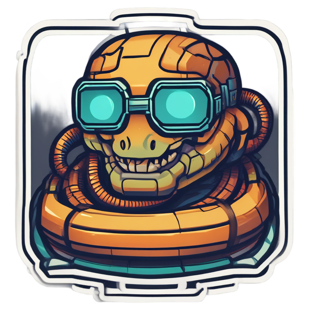 Space Serpent Arcade — pixel stickers