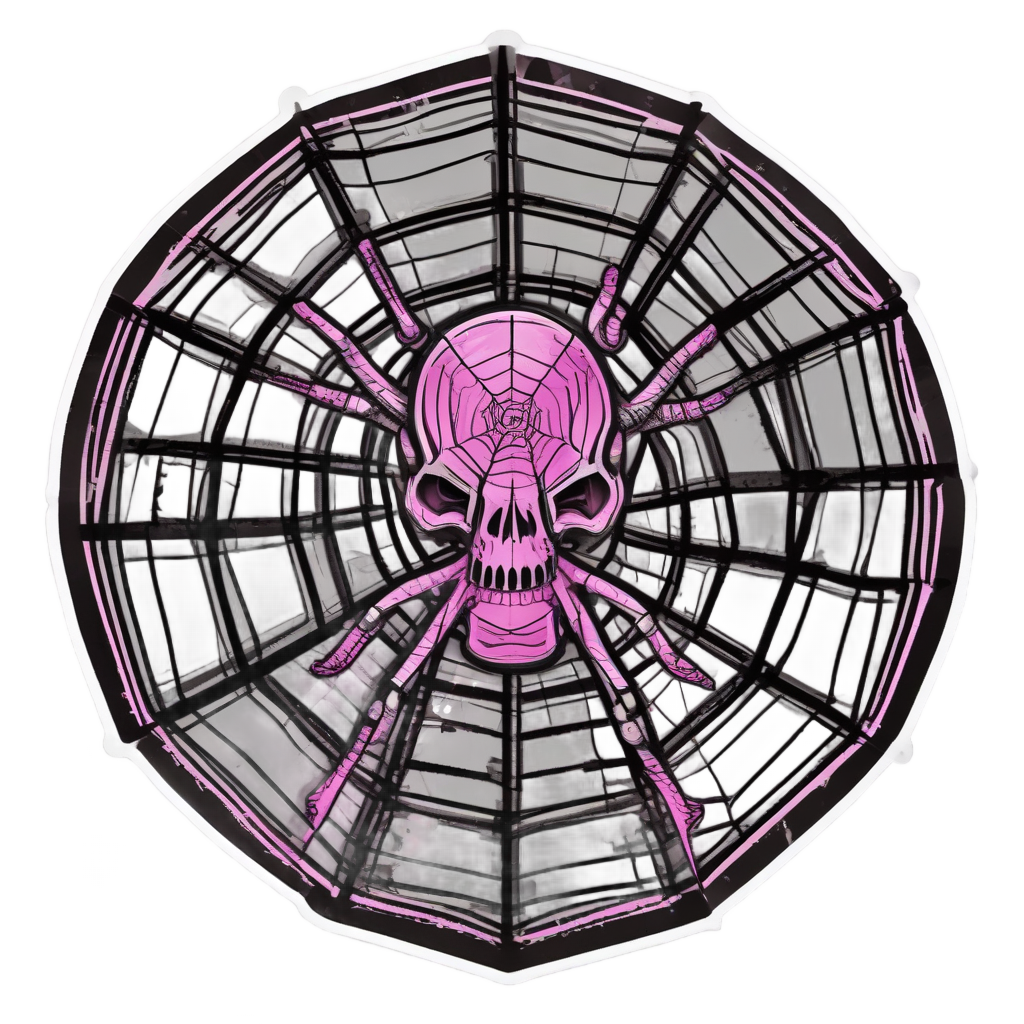 Spider Web Atom — radioactive stickers