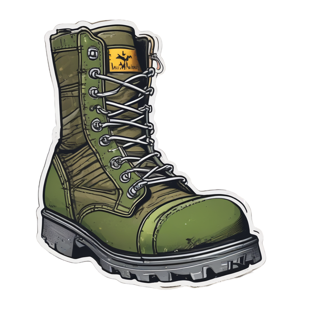 Spiked Boot Stomp — barbed wire stickers