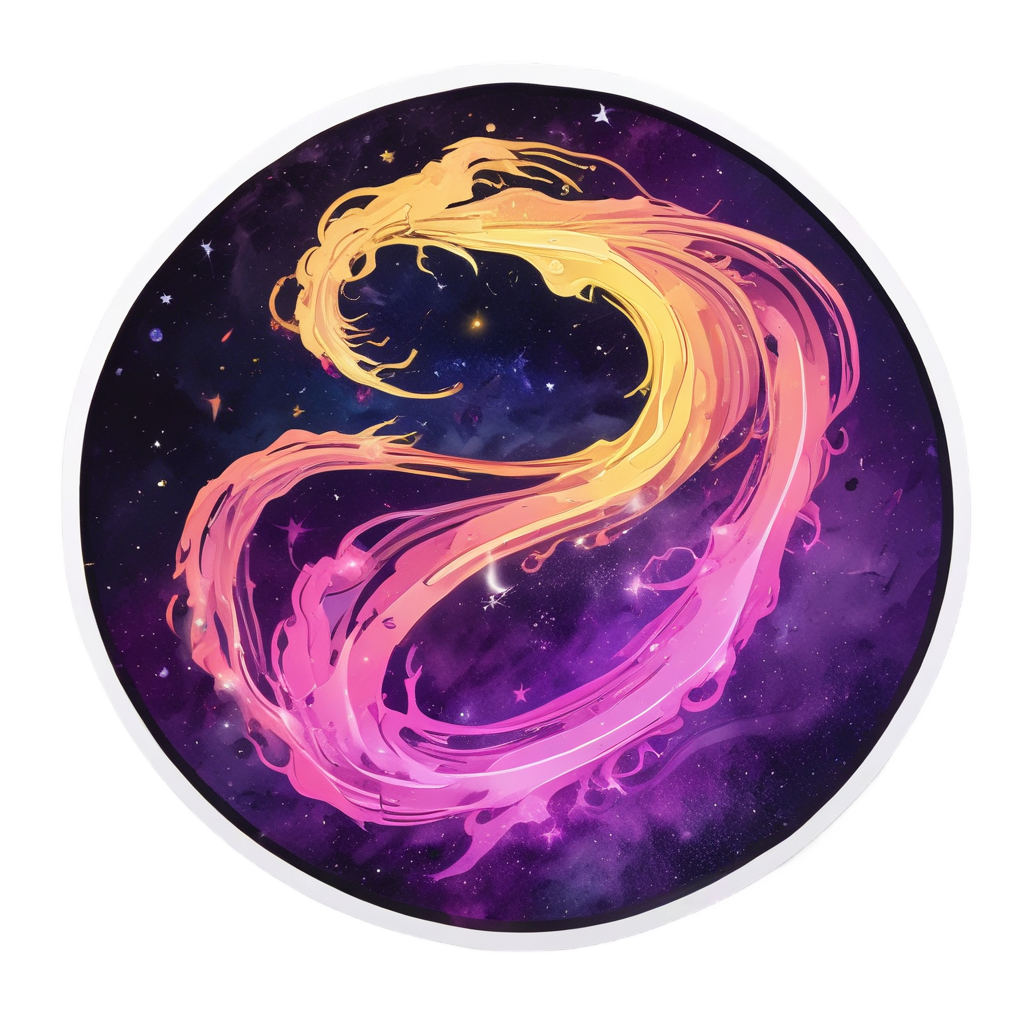 Spiral Galaxy Bolt — high voltage stickers