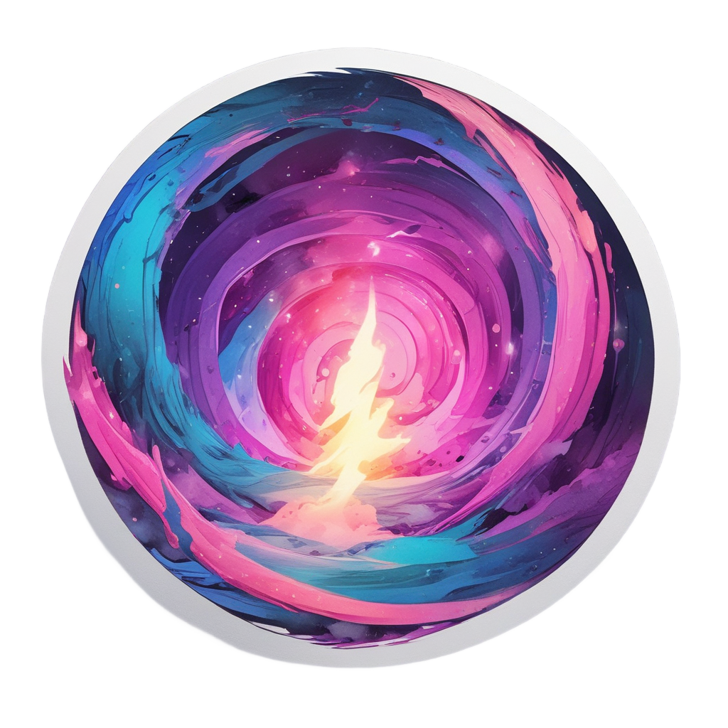Spiral Surge Orb — high voltage stickers