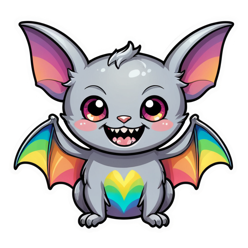 Little Bat (holographic) — spooky stickers