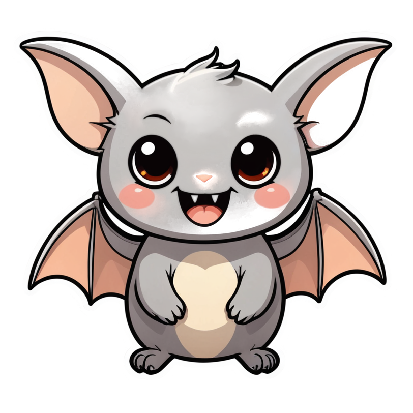 Little Bat (kawaii) — spooky stickers