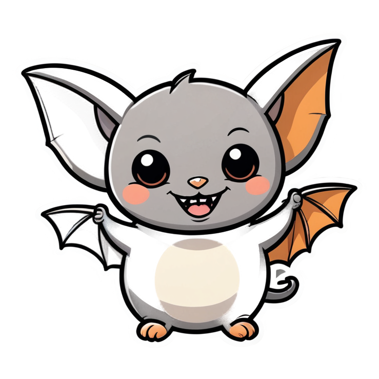 Little Bat (papercut) — spooky stickers
