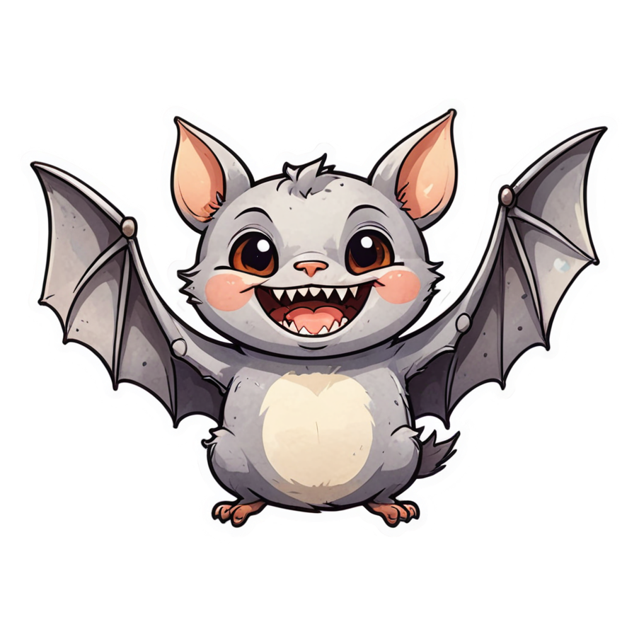 Little Bat (watercolor) — spooky stickers