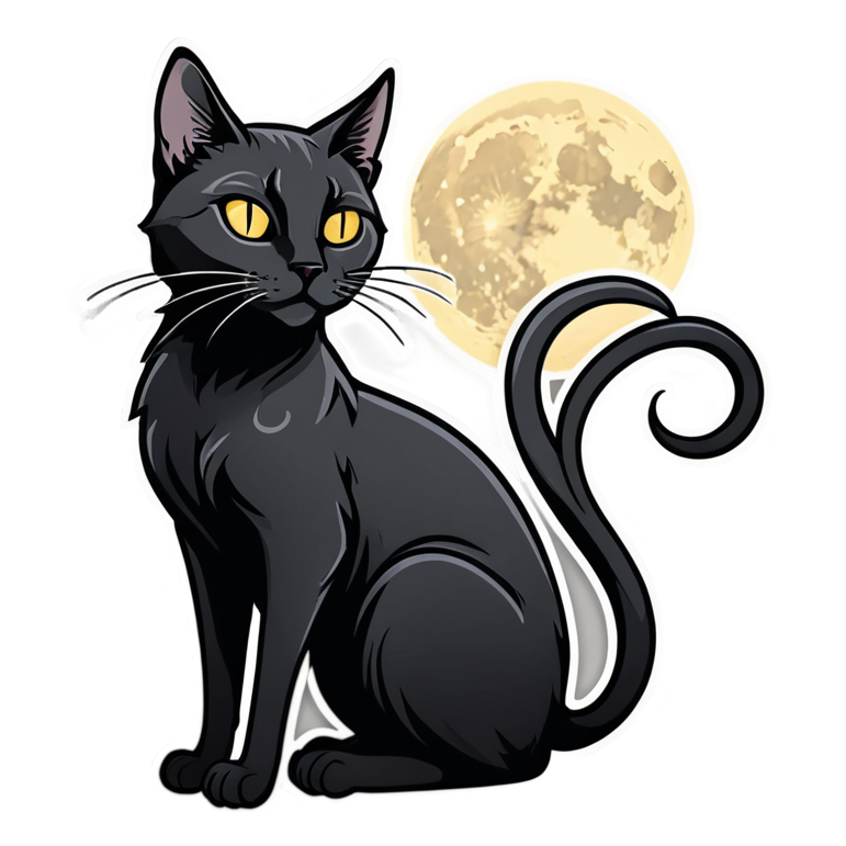 Spooky Cat (lineart) — spooky stickers