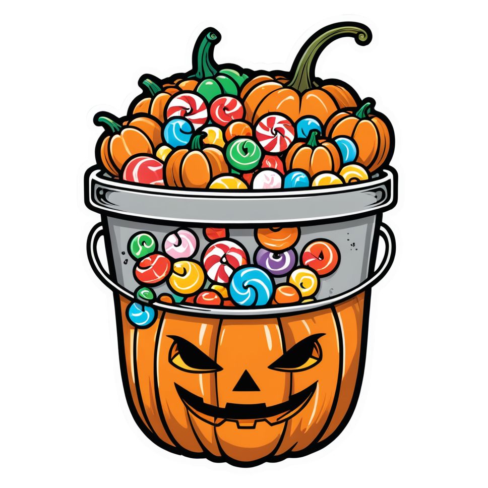 Candy Bucket (tattoo) — spooky stickers