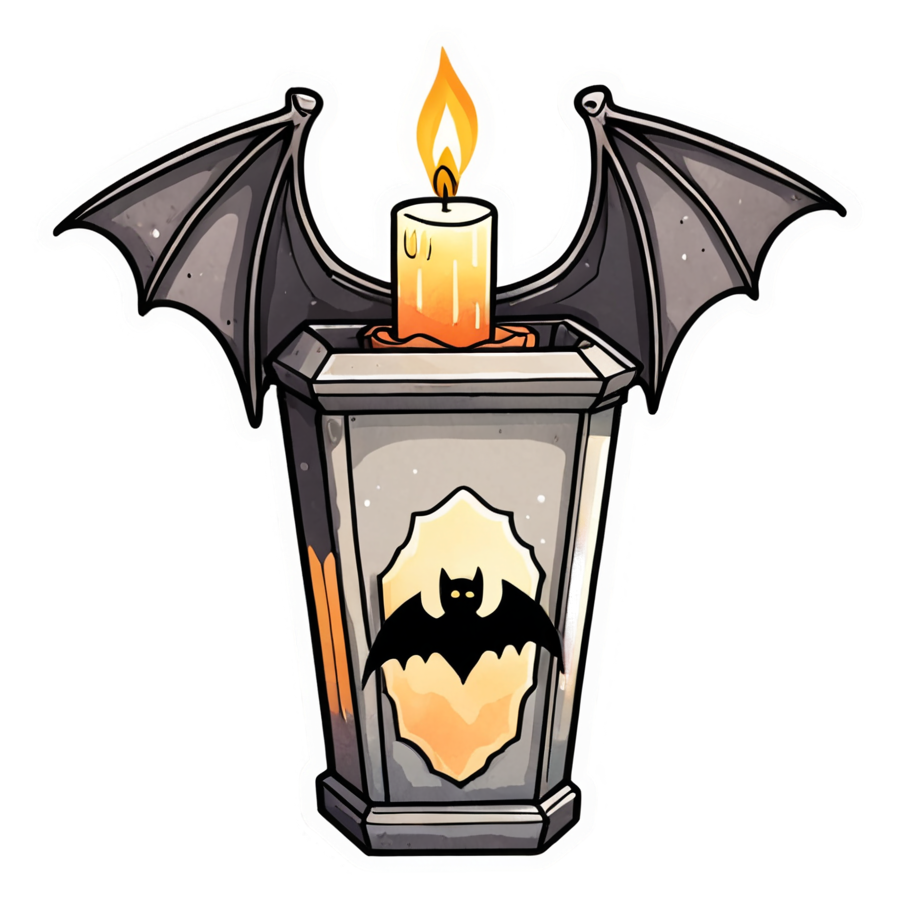 Cozy Coffin (watercolor) — spooky stickers