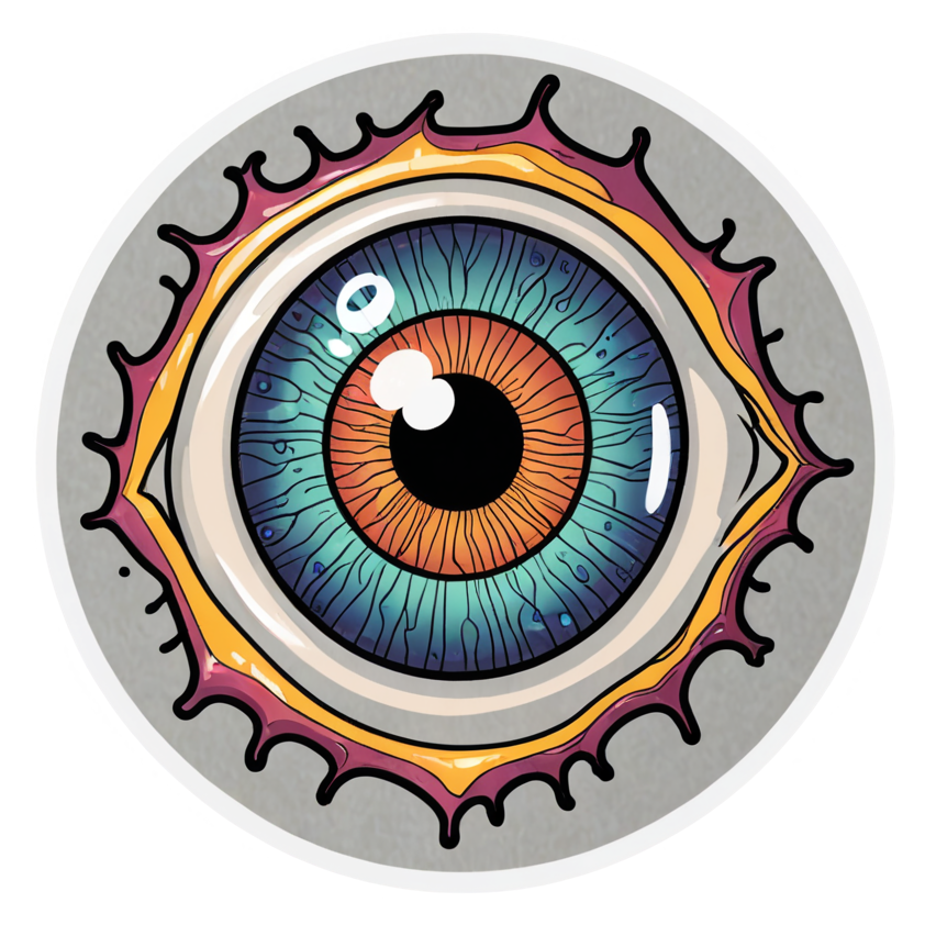 Eyeball (holographic) — spooky stickers