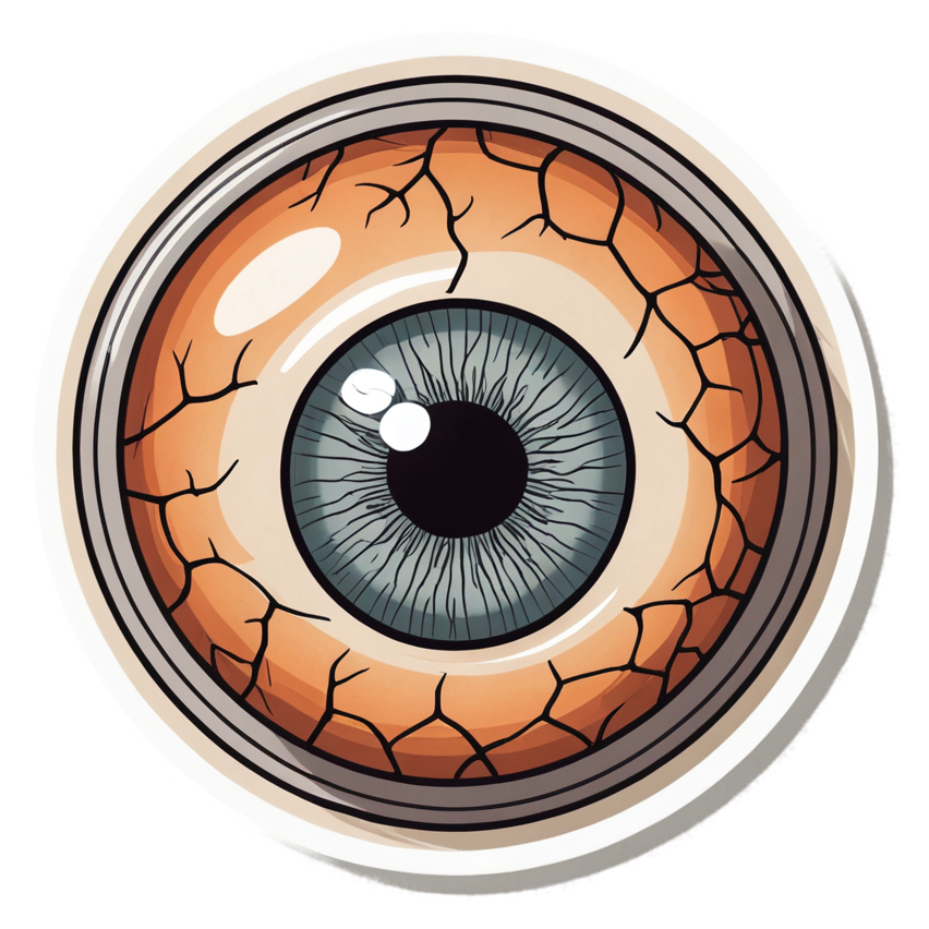Eyeball (retro) — spooky stickers