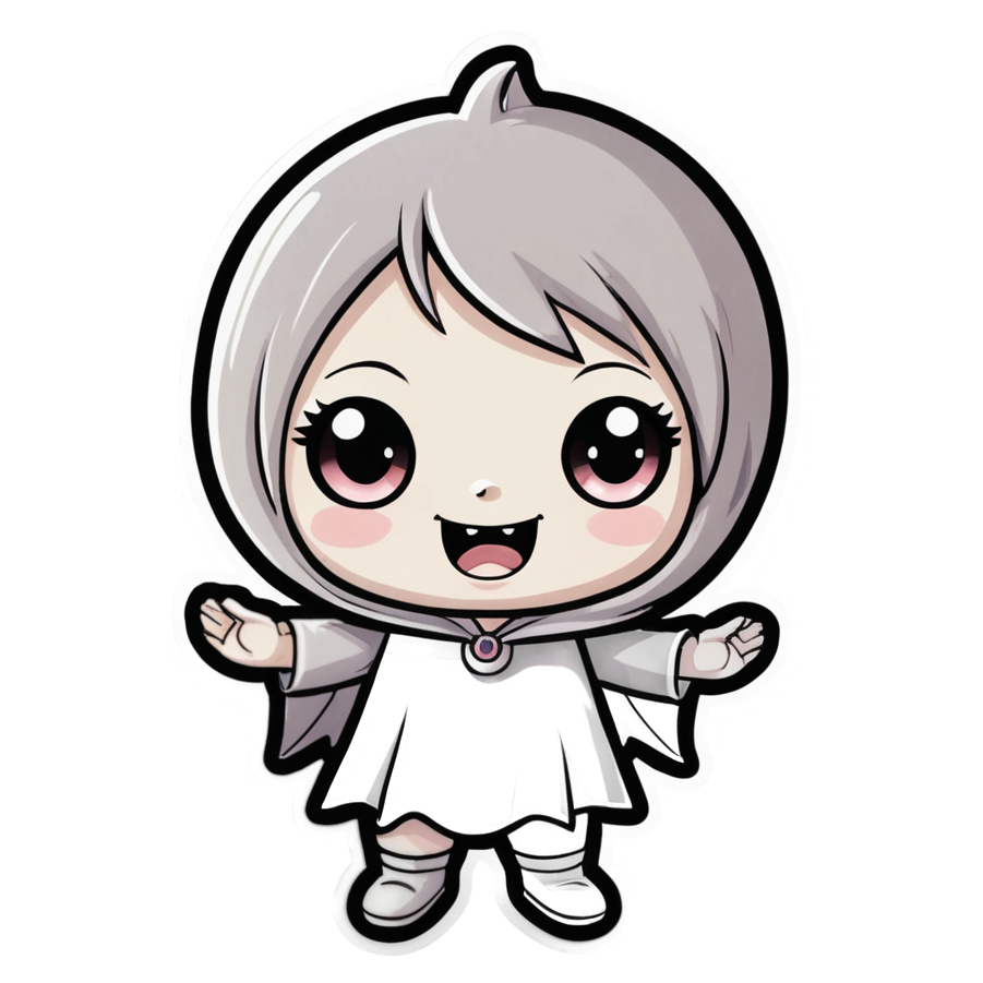 Cute Ghoul (kawaii) — spooky stickers
