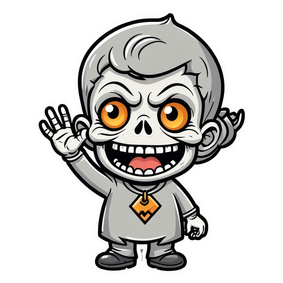 Cute Ghoul (tattoo) — spooky stickers