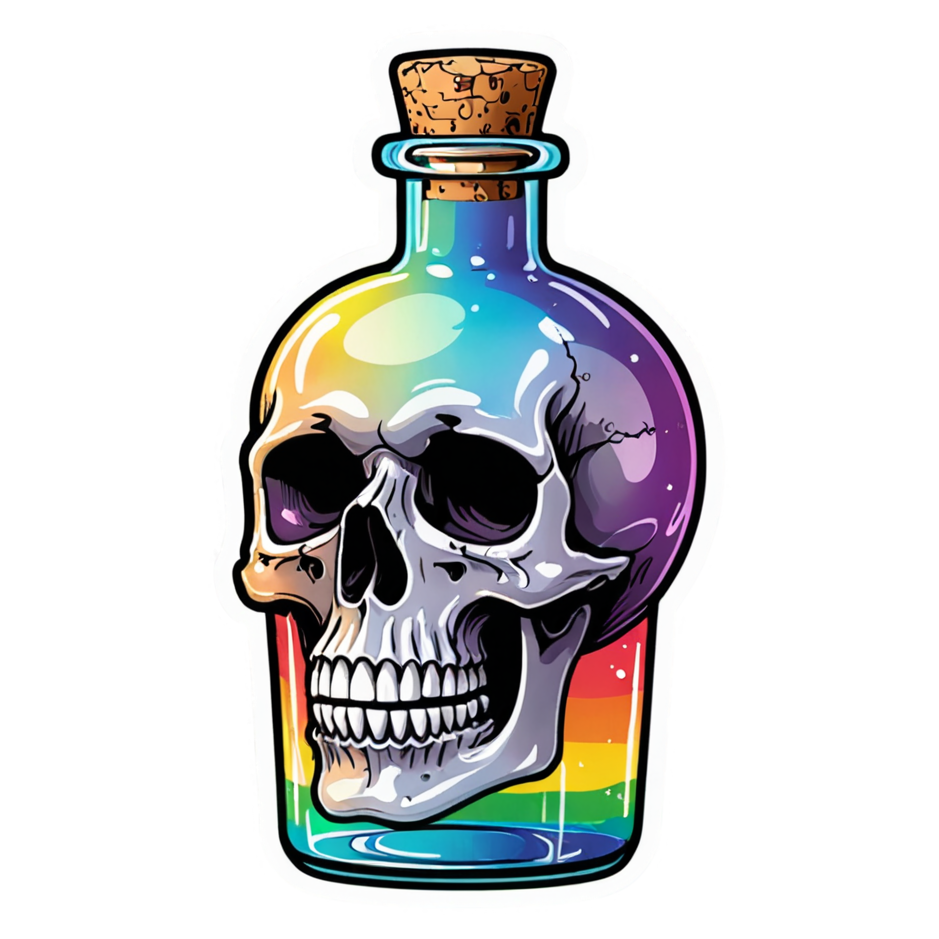 Potion Bottle (holographic) — spooky stickers