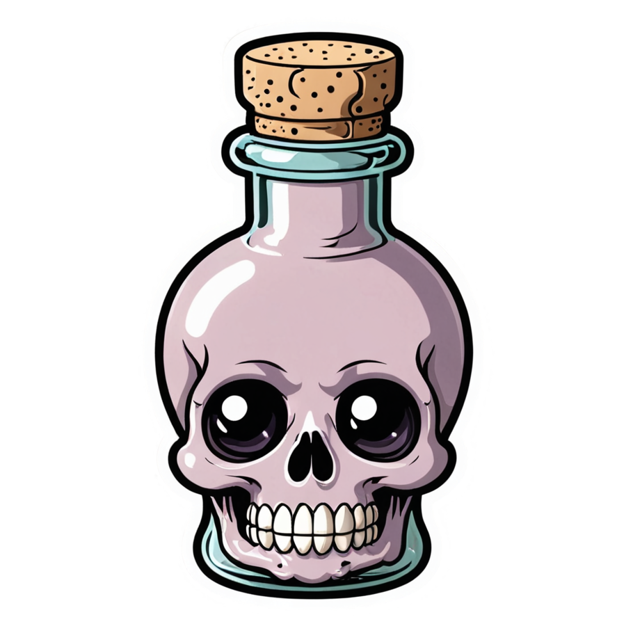 Potion Bottle (kawaii) — spooky stickers