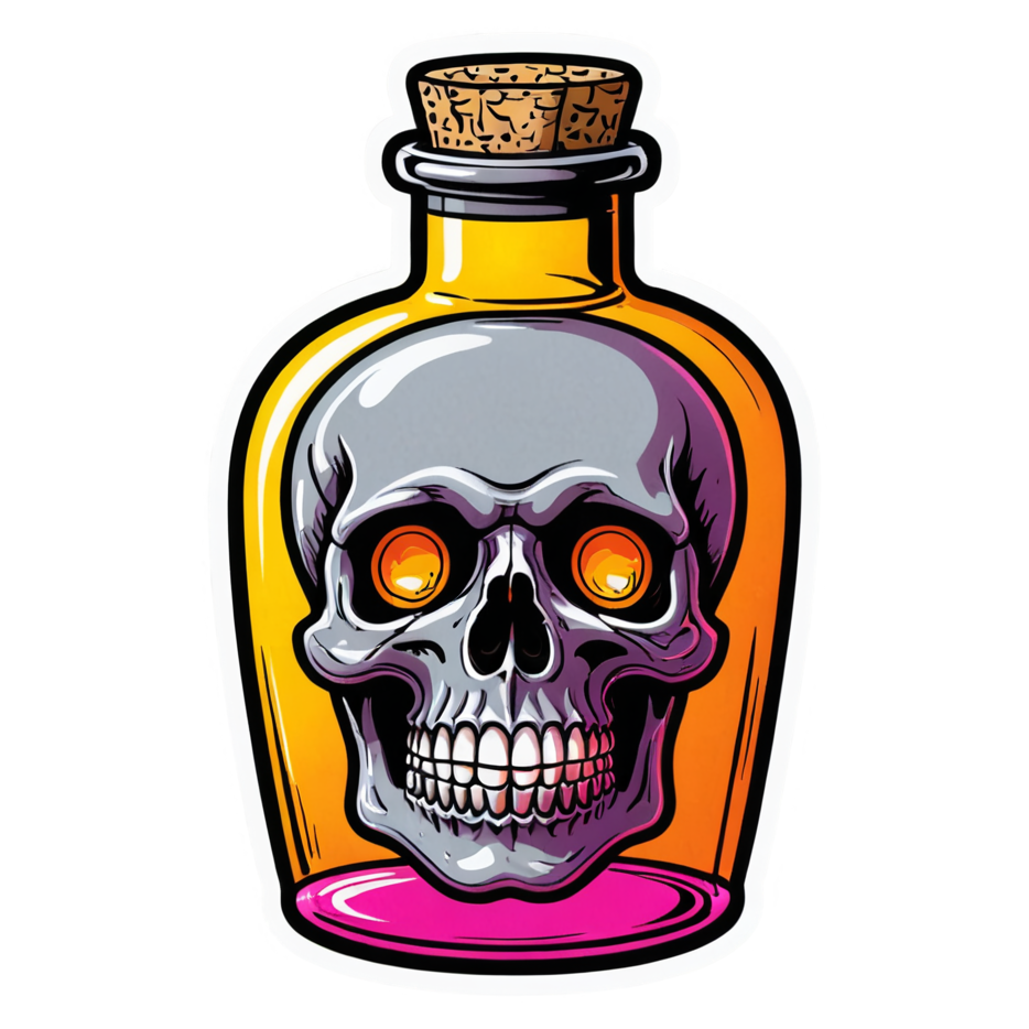 Potion Bottle (neon) — spooky stickers
