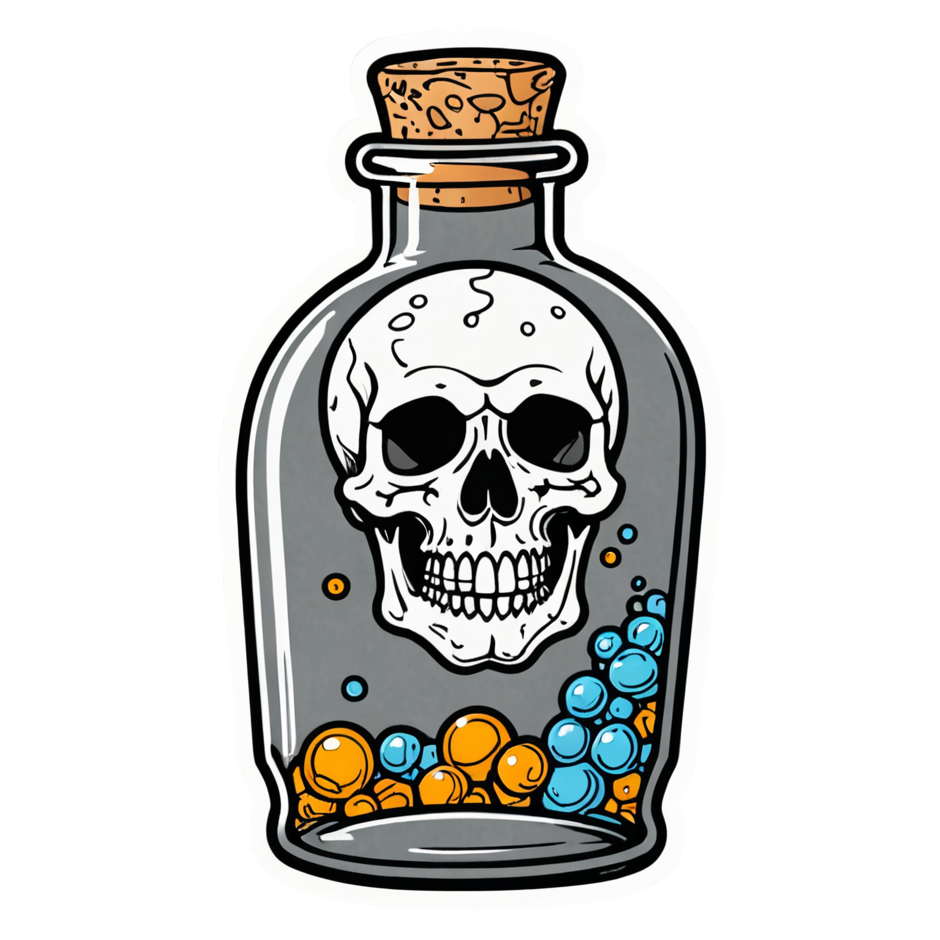 Potion Bottle (papercut) — spooky stickers