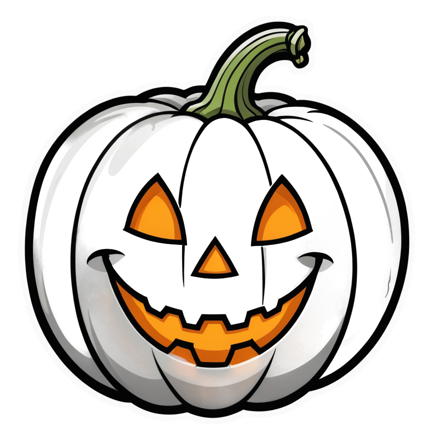 Jack Pumpkin (lineart) — spooky stickers