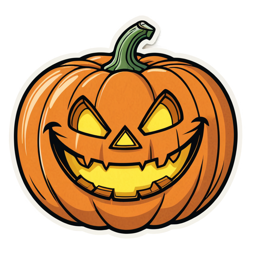 Jack Pumpkin (retro) — spooky stickers