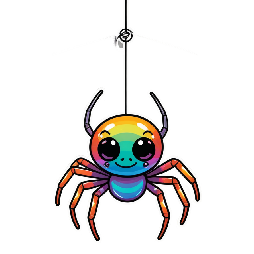 Cute Spider (holographic) — spooky stickers