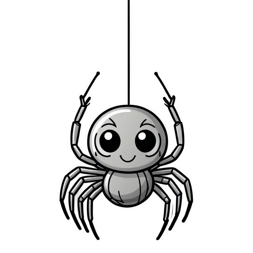 Cute Spider (lineart) — spooky stickers