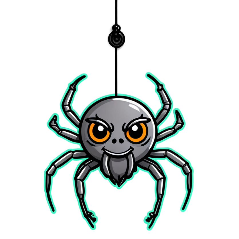 Cute Spider (neon) — spooky stickers