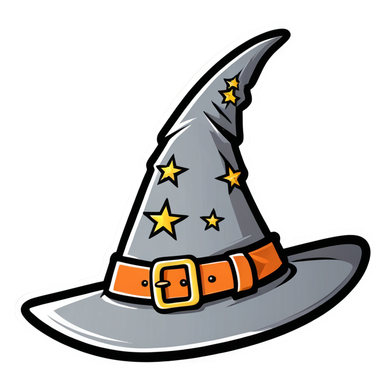 Witch Hat (papercut) — spooky stickers
